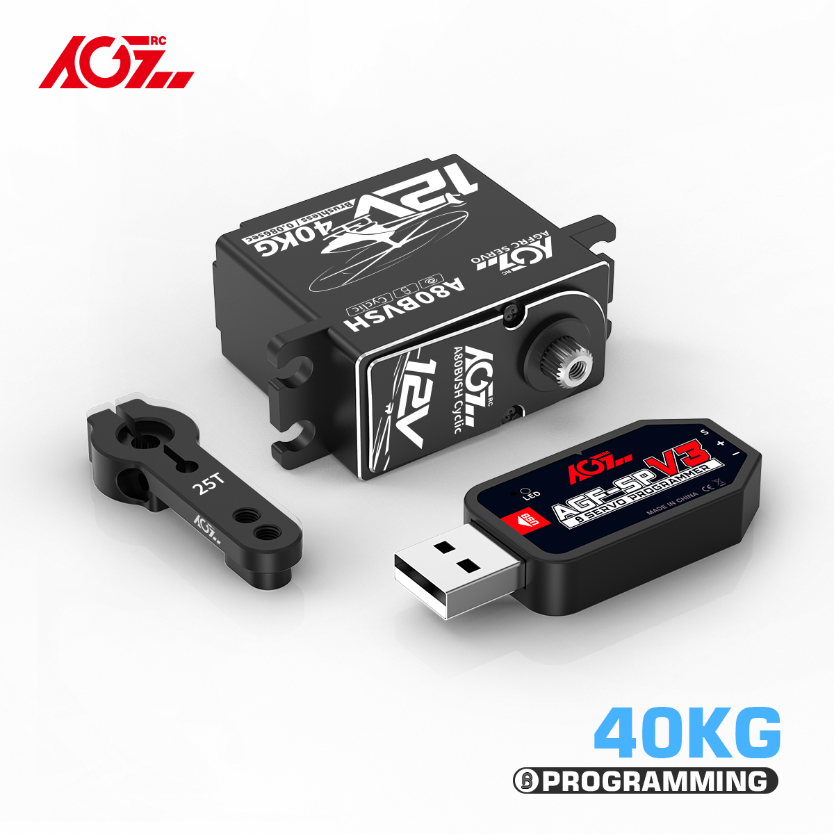 Rc Helicopter Battery - Servo Digital Programável Brushless AGFRC A80BVSH